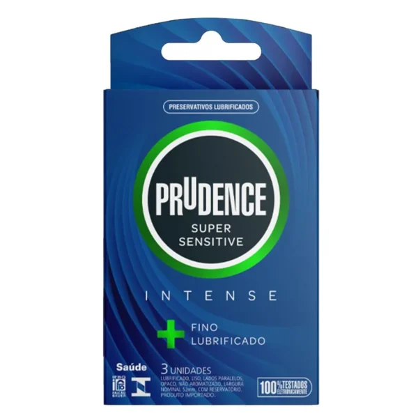 Preservativo Super Sensitive Intense com 3 unidades Prudence