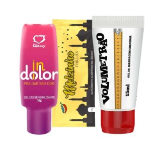 Kit Indolor, Melzinho Chillies e Volumetrão Gel de Massagem