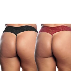 Calcinha Tailandesa Plus em Renda com Pérolas Hot Love