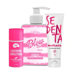 Kit Erótico com Blow Girl, Excitation Chicleteira e Sedenta Molhada