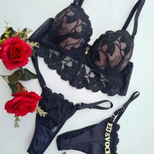 CONJUNTO CROPPED LINGERIE PÉTALA - PERSONALIZAVEL
