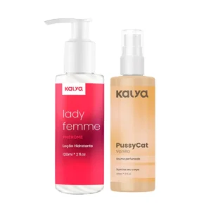 Duplinha com Pussycat Bruma Corporal Iluminadora e Loção Hidratante Lady Femme