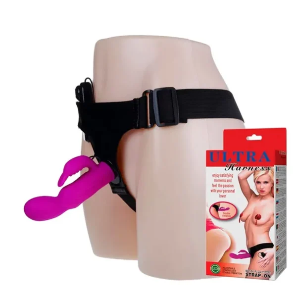 Ultra Harness Cinta com Prótese e Estimulador de Clitóris com Vibro - Imagem 2