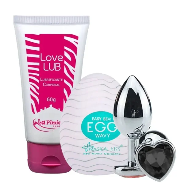 Kit com Love Lub Neutro P e Egg Wavylug Tamanho P