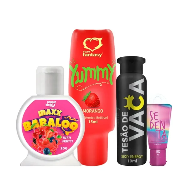 Kit com Yummy Tesão de Vaca Maxx Babaloo e Sedenta por Chiclete